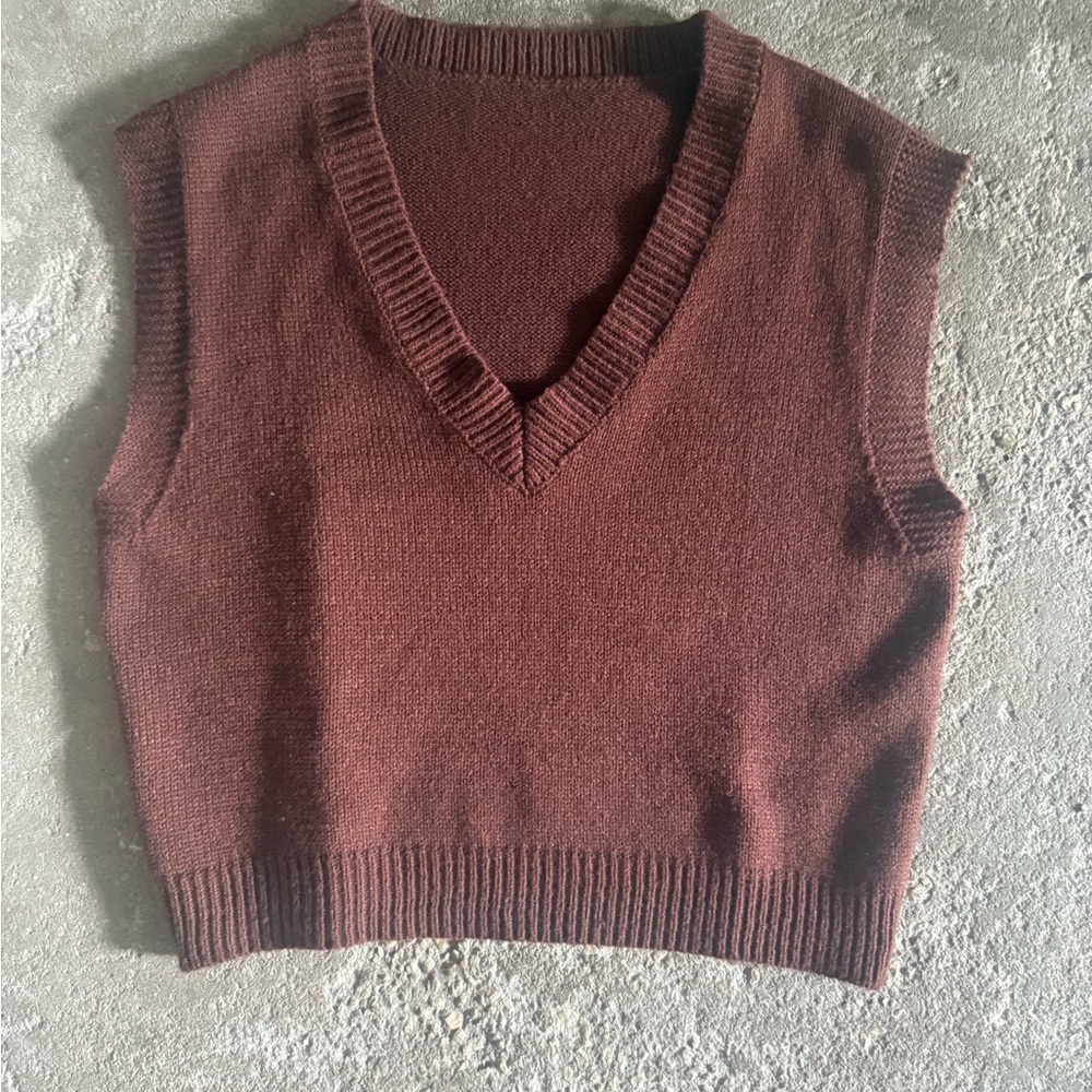 Women's Brown Sweater Vest